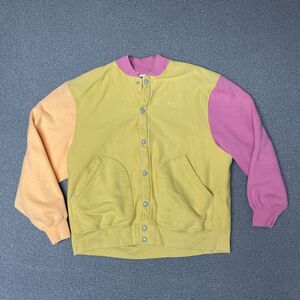 SAMPLE Levi's‎ Vintage Clothing Fleece Cardigan Lemon Orange mens size Medium